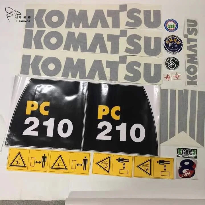 TALUADA High Quality Mini Excavator Parts Custom Stickers Komatsu PC15 Arm Sticker Rear Hood Motor Stickers