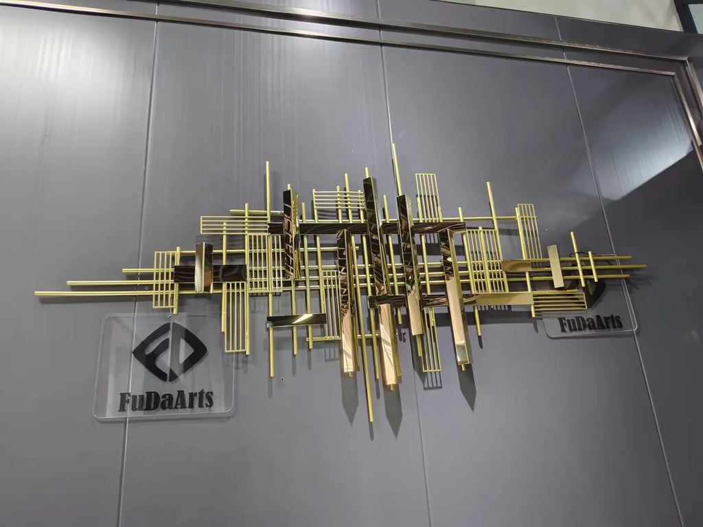 176*73cm-L Wholesale Dropshipping Products 2023 Creative Metal Living Room Pendant Art Wall Hanging House Room Wall Decoration