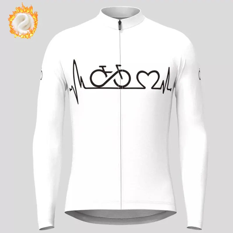 2022 Team Winter Cycling Jersey Men's Thermal Fleece Bicycle Clothing MTB Long Sleeve Warm Tops Road Bike Outdoor Sports Jacket