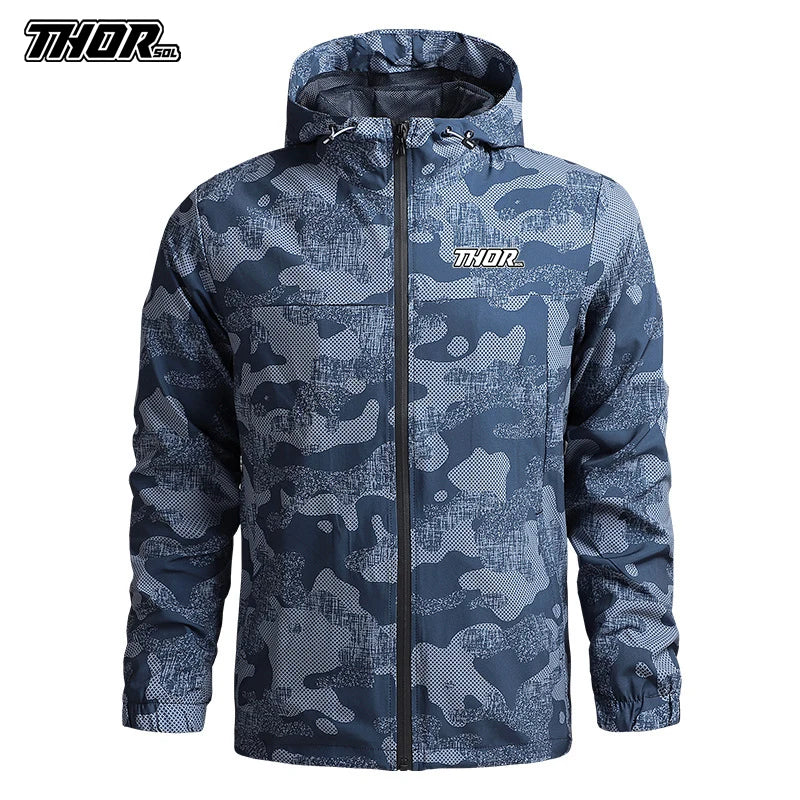 THORSOL 2025 New Men's Motocross Bicycle Cycling Jacket Windbreaker Quick Dry Outdoor Racing Mountain Bike Rompevientos Ciclismo