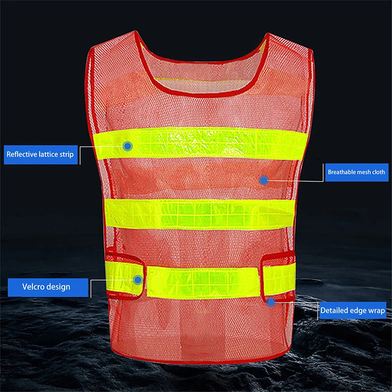 Safety High Visibility Reflective Vest Night Cycling Lightweight Adjustable For Vest Gear For Night Jogging Biking Runing