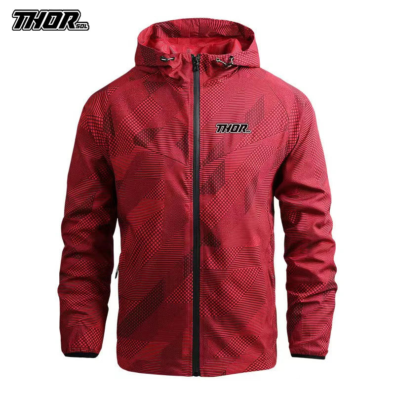THORSOL 2025 New Men's Motocross Bicycle Cycling Jacket Windbreaker Quick Dry Outdoor Racing Mountain Bike Rompevientos Ciclismo