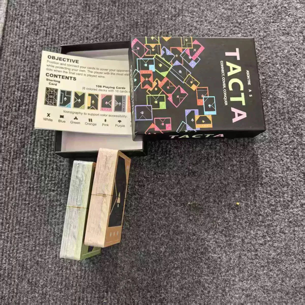 TACTA card game Fast paced strategy Shape Matching Party Family leisure gathering board game