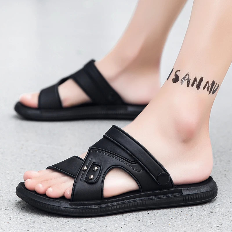 Summer Men Sandals Open Toe Flat Mens Casual Shoes Outdoor Walking Sandals for Men Beach Shoes sandalias hombre Men slippers