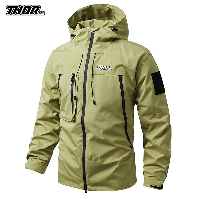 2025 New Raincoat Windbreaker Autumn Men's Mountain Bike Jackets Outdoor Hiking Hooded Coats Men MTB Bicycle Waterproof Clothing