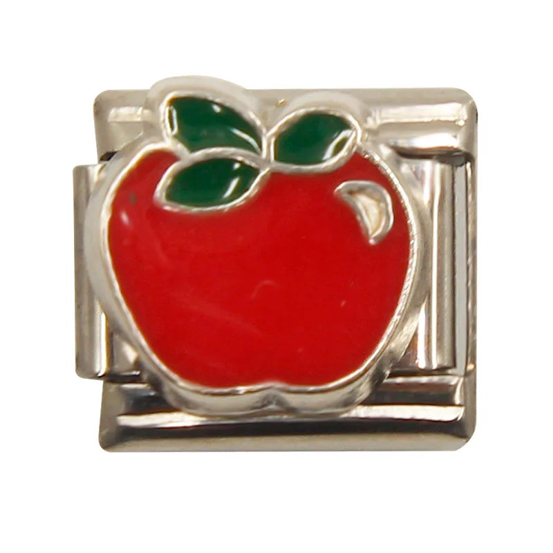 Mixed Charms Italian Link Charms Fits 9mm Stainless Steel Bracelet Jewelry Making DIY Watermelon Lamb Panda Decoration