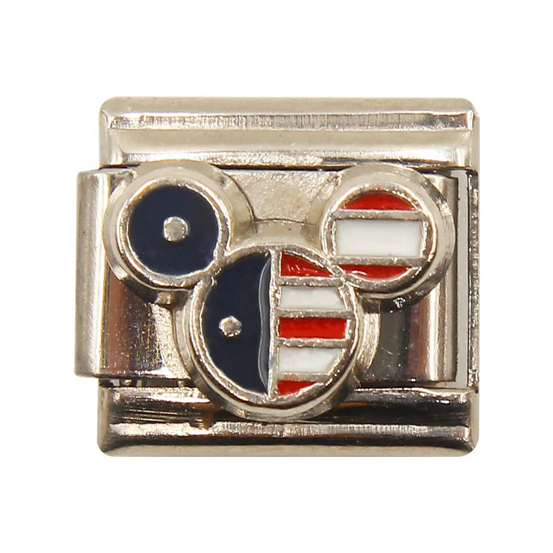 Mixed Charms Italian Link Charms Fits 9mm Stainless Steel Bracelet Jewelry Making DIY Watermelon Lamb Panda Decoration