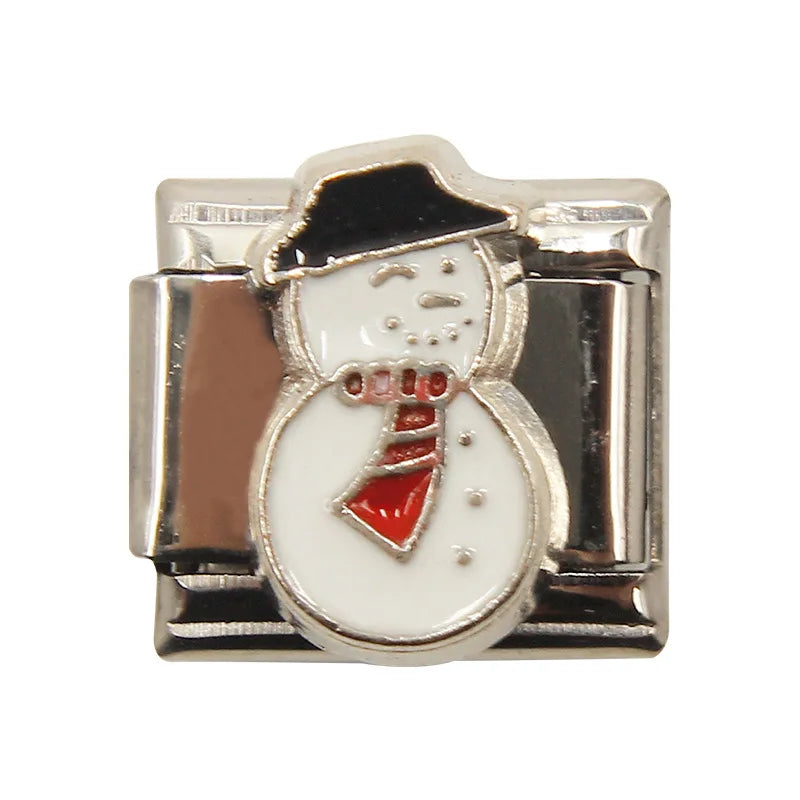 Letters Christmas Stockings Bags Skulls Rose Style Italian Style Link Charm (Fits 9mm Stainless Steel Bracelet) Jewelry Making D