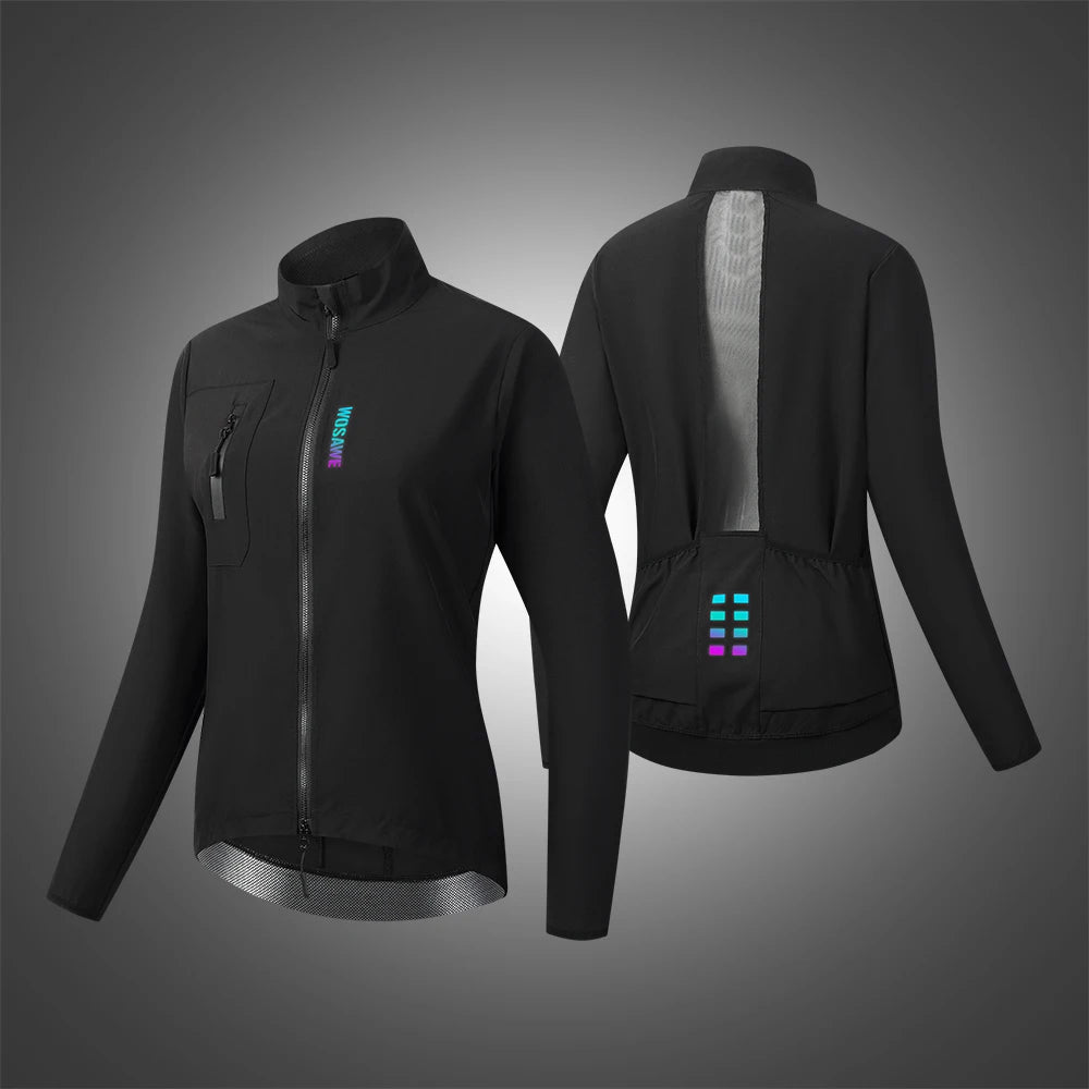 WOSAWE Women's Cycling Jacket Waterproof Windbreaker Cycling Clothing Women Road Bike Jacket Sport Bicycle Coat