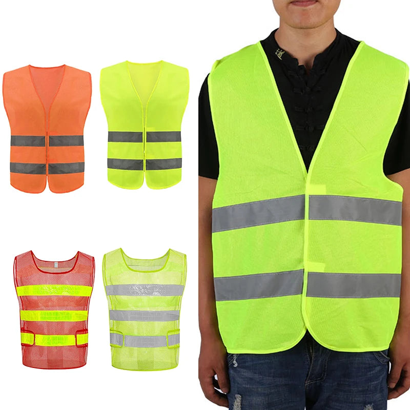 Safety High Visibility Reflective Vest Night Cycling Lightweight Adjustable For Vest Gear For Night Jogging Biking Runing