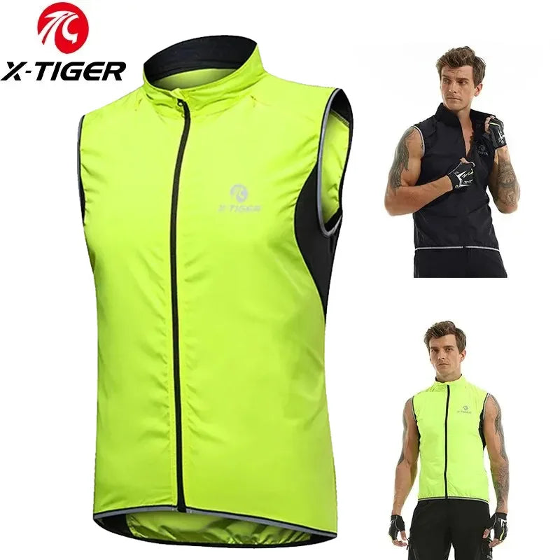 X-TIGER Cycling Jackets Vest Bicycle Reflective Windproof Ultralight Sun Protective Mountaineering Jacket Cycling Windbreaker