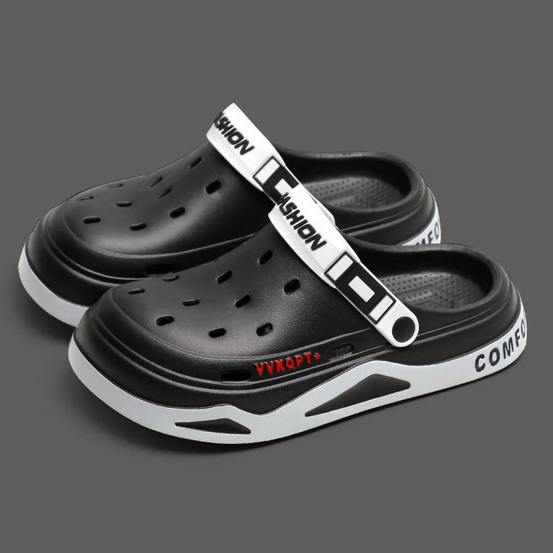 New fashion sandals Men's EVA casual comfortable hole garden shoes outdoor men's beach sandals indoor home unisex slippers