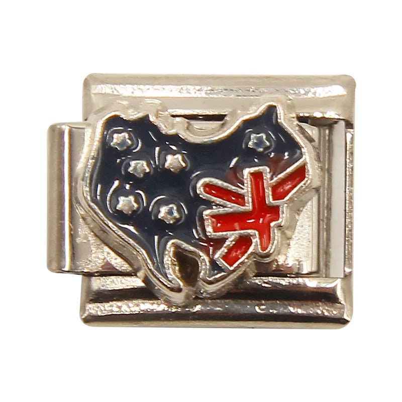 Mixed Charms Italian Link Charms Fits 9mm Stainless Steel Bracelet Jewelry Making DIY Watermelon Lamb Panda Decoration