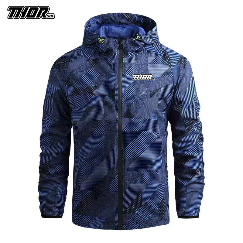 THORSOL 2025 New Men's Motocross Bicycle Cycling Jacket Windbreaker Quick Dry Outdoor Racing Mountain Bike Rompevientos Ciclismo