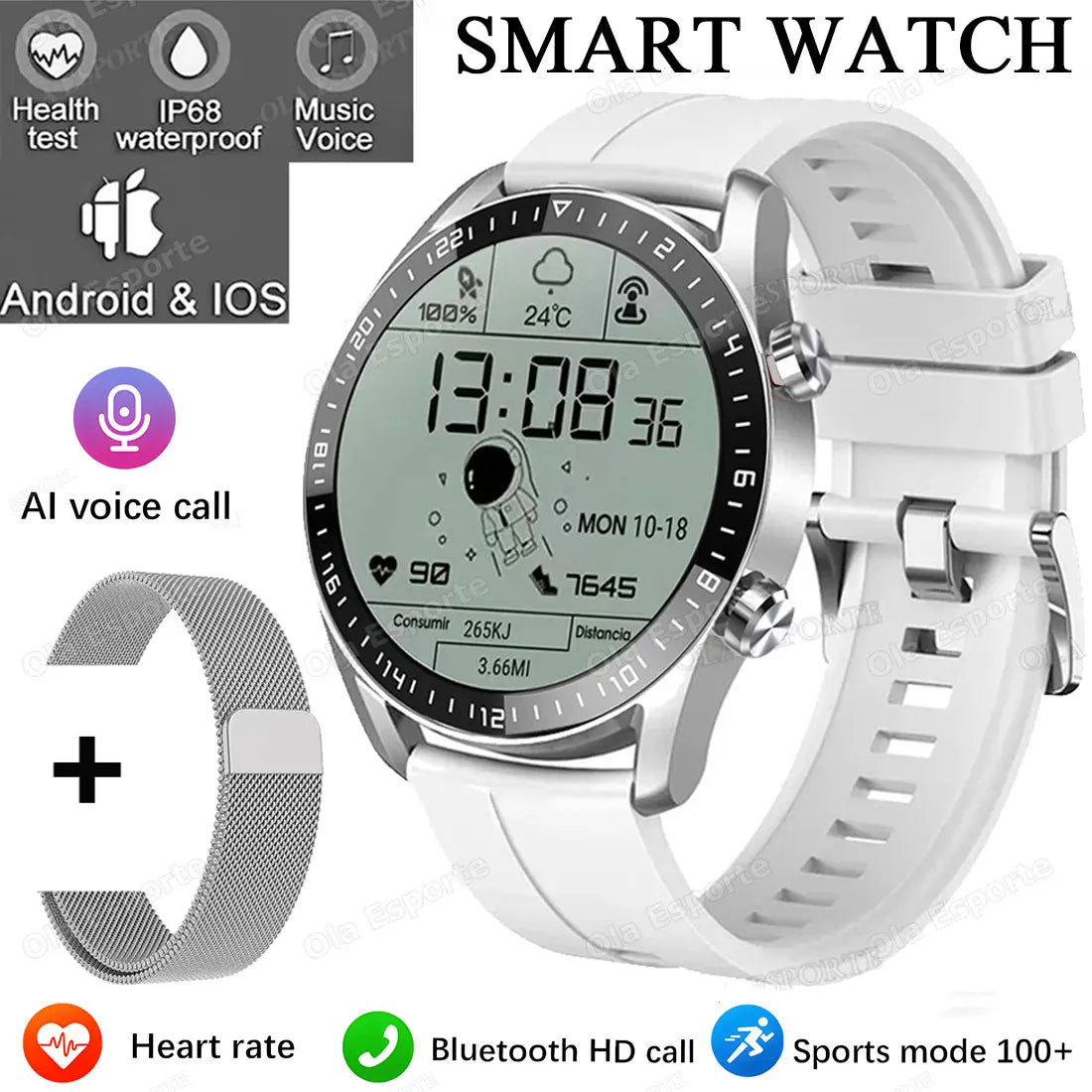 ECG+PPG Bluetooth Call Smart Watch Men Laser Health Blood Pressure Fitnes Sports Watches Man Sports Waterproof Smartwatch+Box