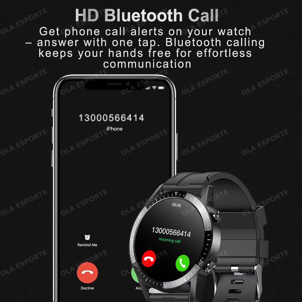 ECG+PPG Bluetooth Call Smart Watch Men Laser Health Blood Pressure Fitnes Sports Watches Man Sports Waterproof Smartwatch+Box