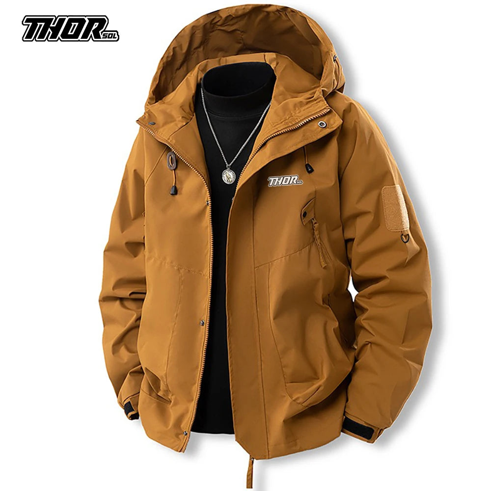 2025 New Raincoat Windbreaker Autumn Men's Mountain Bike Jackets Outdoor Hiking Hooded Coats Men MTB Bicycle Waterproof Clothing