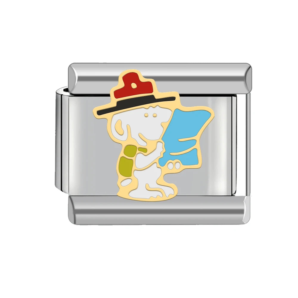 Letters Christmas Stockings Bags Skulls Rose Style Italian Style Link Charm (Fits 9mm Stainless Steel Bracelet) Jewelry Making D