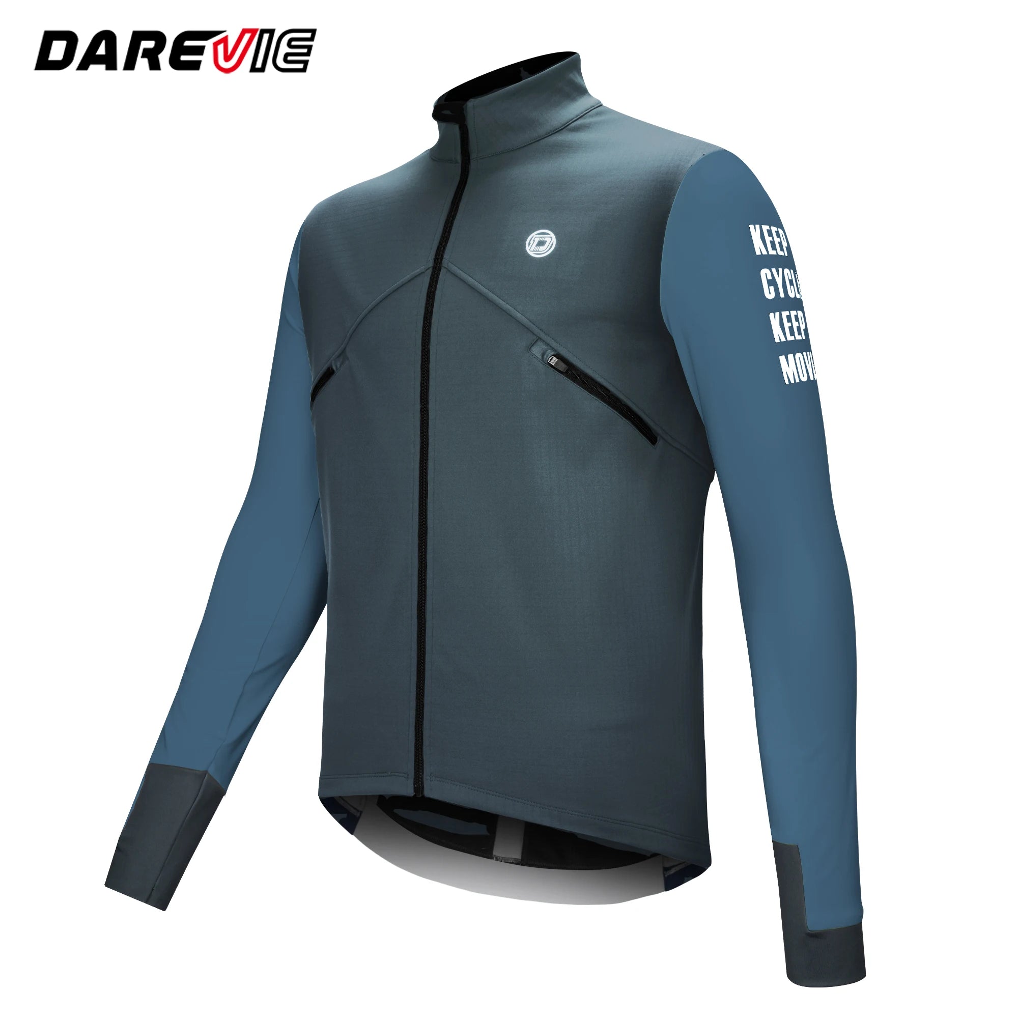 DAREVIE Cycling Men's Jacket WindProof Fleece Pro Cycling Jackets Longsleeve Warm Soft Brushed Pro Breathable Bicycle Clothing