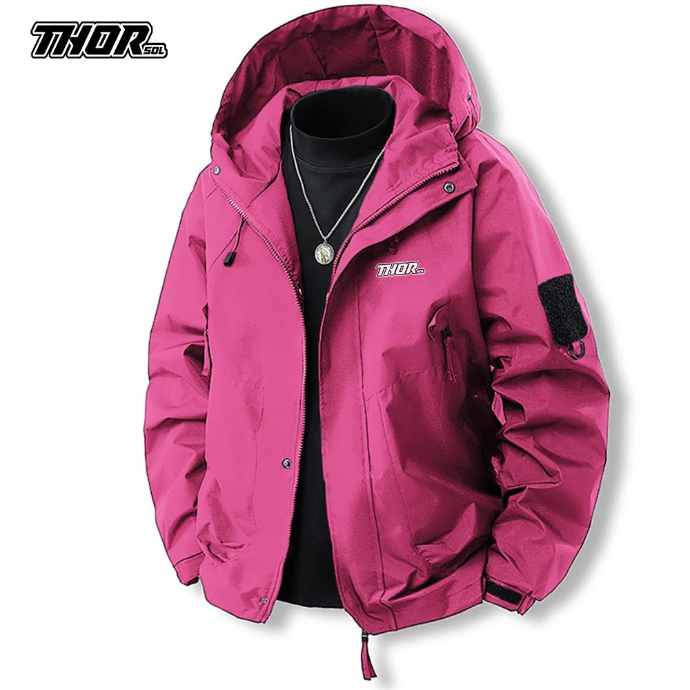 2025 New Raincoat Windbreaker Autumn Men's Mountain Bike Jackets Outdoor Hiking Hooded Coats Men MTB Bicycle Waterproof Clothing