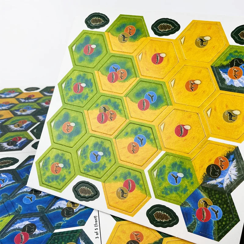 Cascadia Board Game Strategic Competitive for 1-4 Players Create Harmonious Ecosystem English Family Game