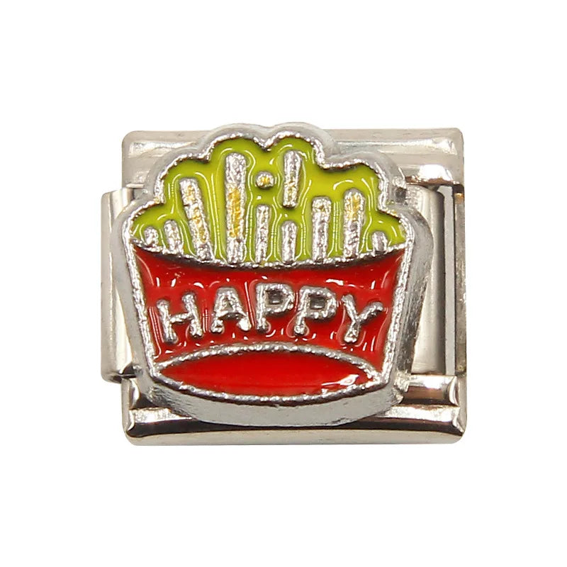 Letters Christmas Stockings Bags Skulls Rose Style Italian Style Link Charm (Fits 9mm Stainless Steel Bracelet) Jewelry Making D