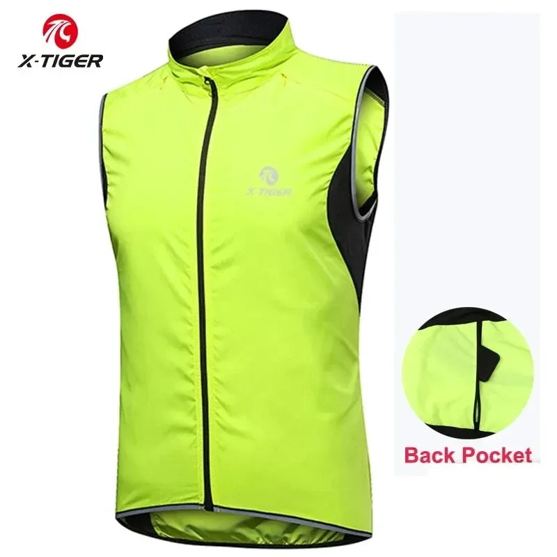X-TIGER Cycling Jackets Vest Bicycle Reflective Windproof Ultralight Sun Protective Mountaineering Jacket Cycling Windbreaker
