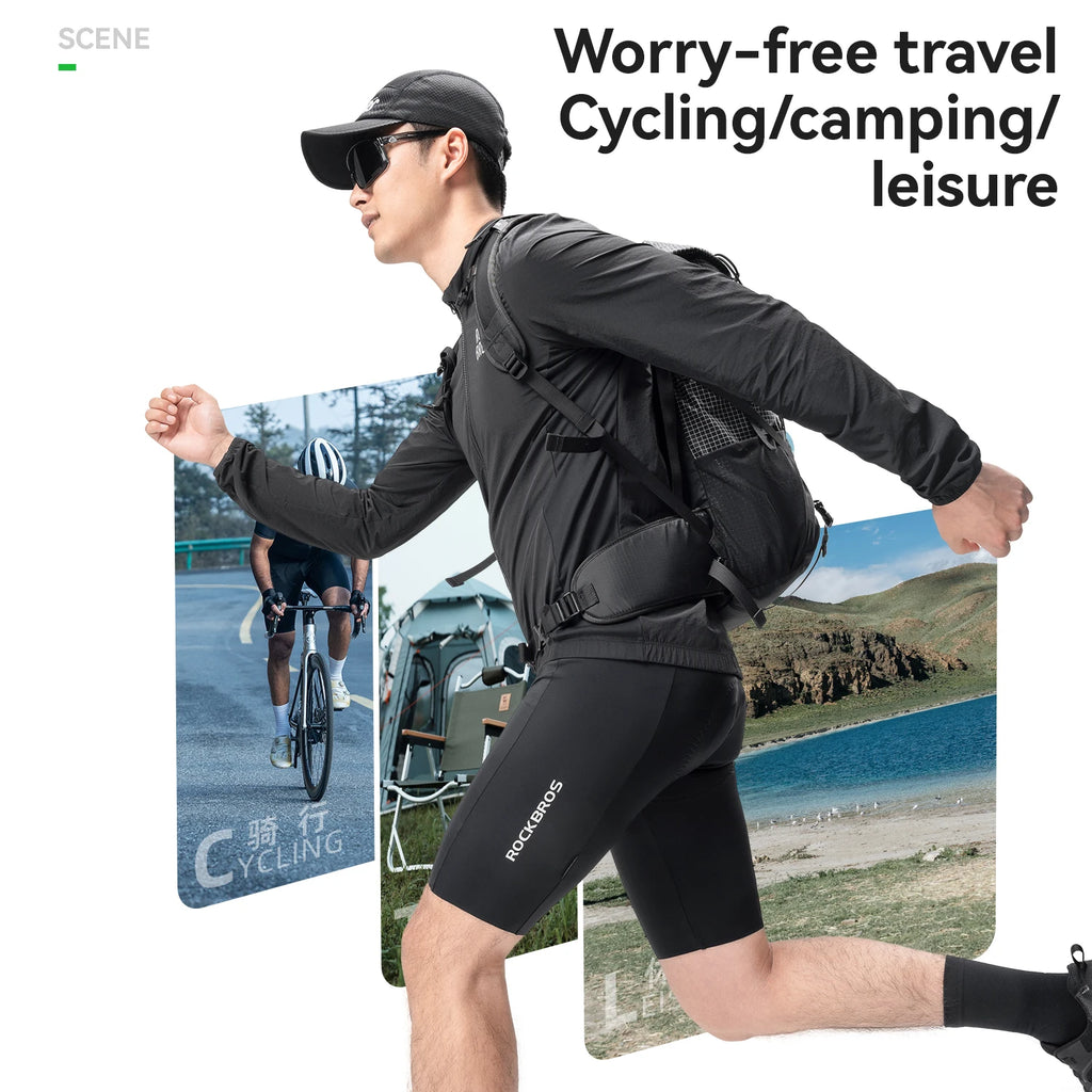 ROCKBROS Lightweight Cycling Windbreaker Portable Windproof Jacket Reflective Sunscreen Coat Men Outdoor Sports Cycling Clothing