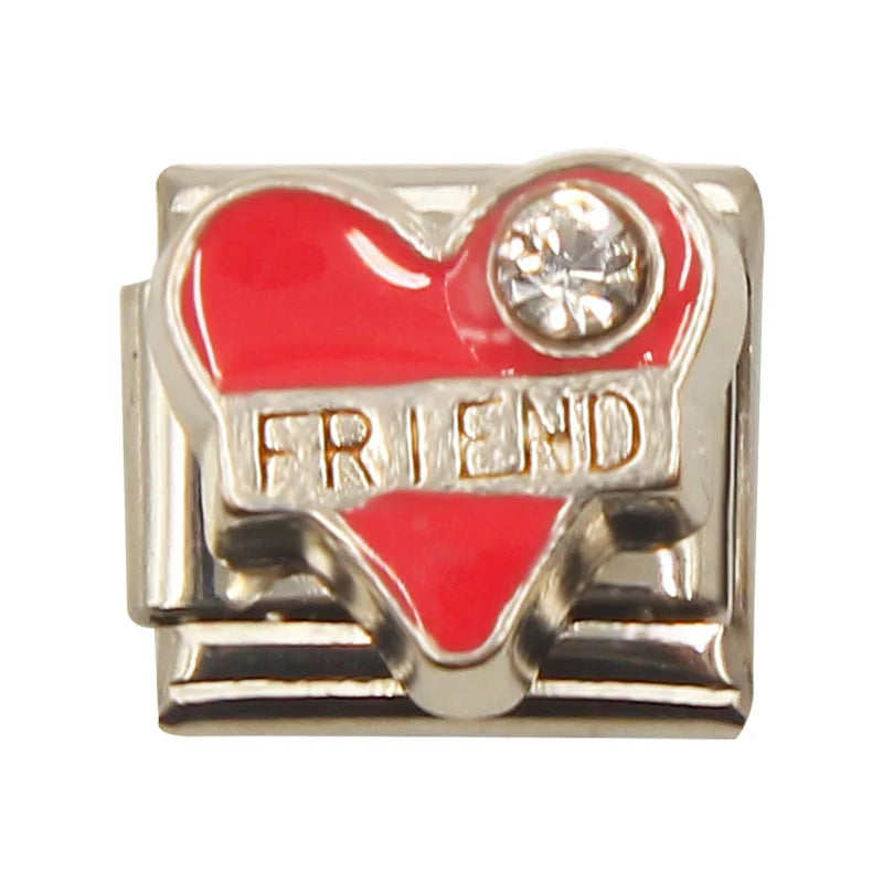 Mixed Charms Italian Link Charms Fits 9mm Stainless Steel Bracelet Jewelry Making DIY Watermelon Lamb Panda Decoration