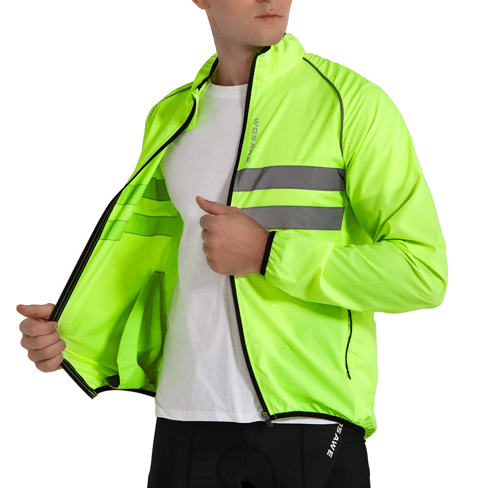 WOSAWE Wind Jacket Lightweight Cycling Windbreaker Windproof Bike Jacket Water Resistant Long Sleeve Jersey Wind Coat Vest