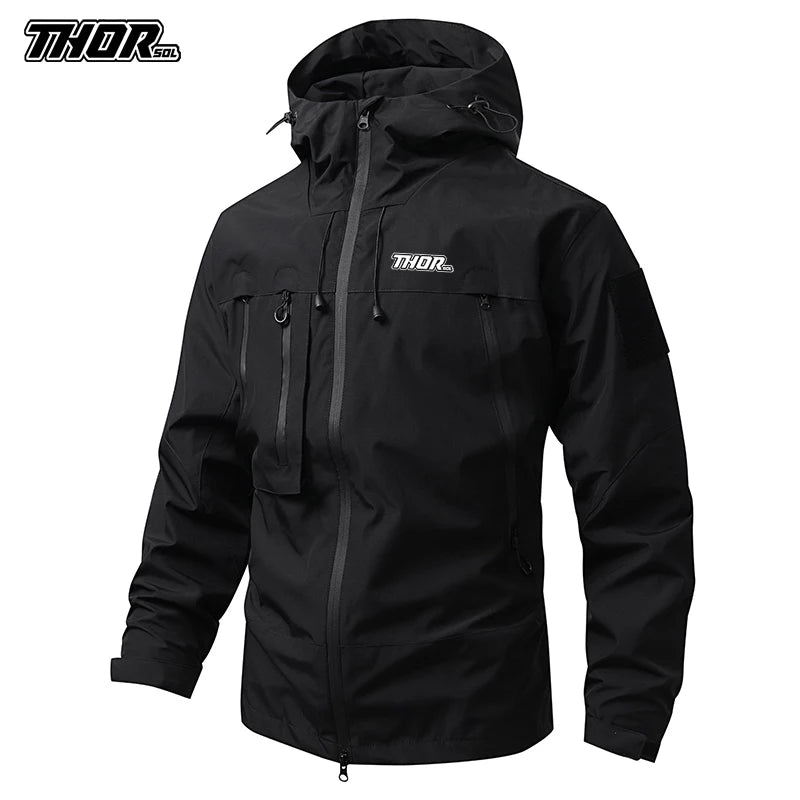 2025 New Raincoat Windbreaker Autumn Men's Mountain Bike Jackets Outdoor Hiking Hooded Coats Men MTB Bicycle Waterproof Clothing