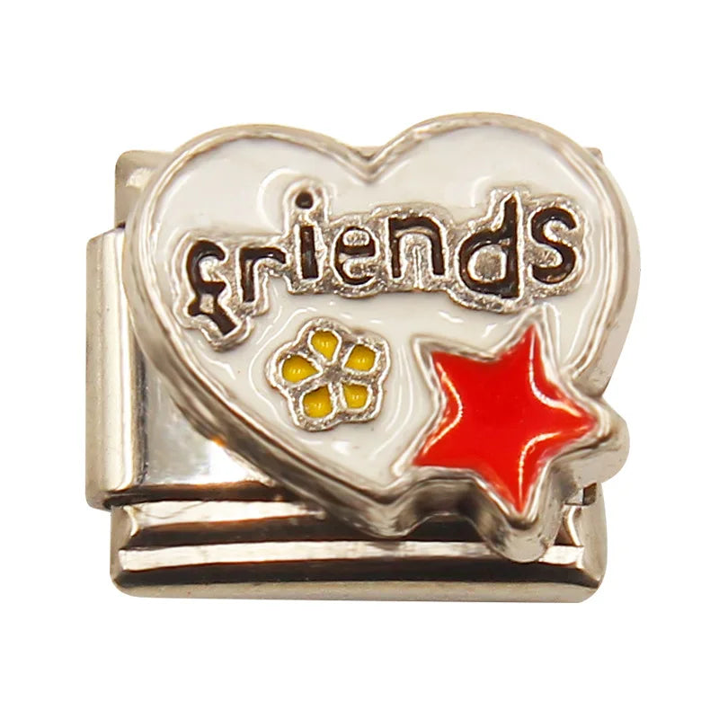 Mixed Charms Italian Link Charms Fits 9mm Stainless Steel Bracelet Jewelry Making DIY Watermelon Lamb Panda Decoration