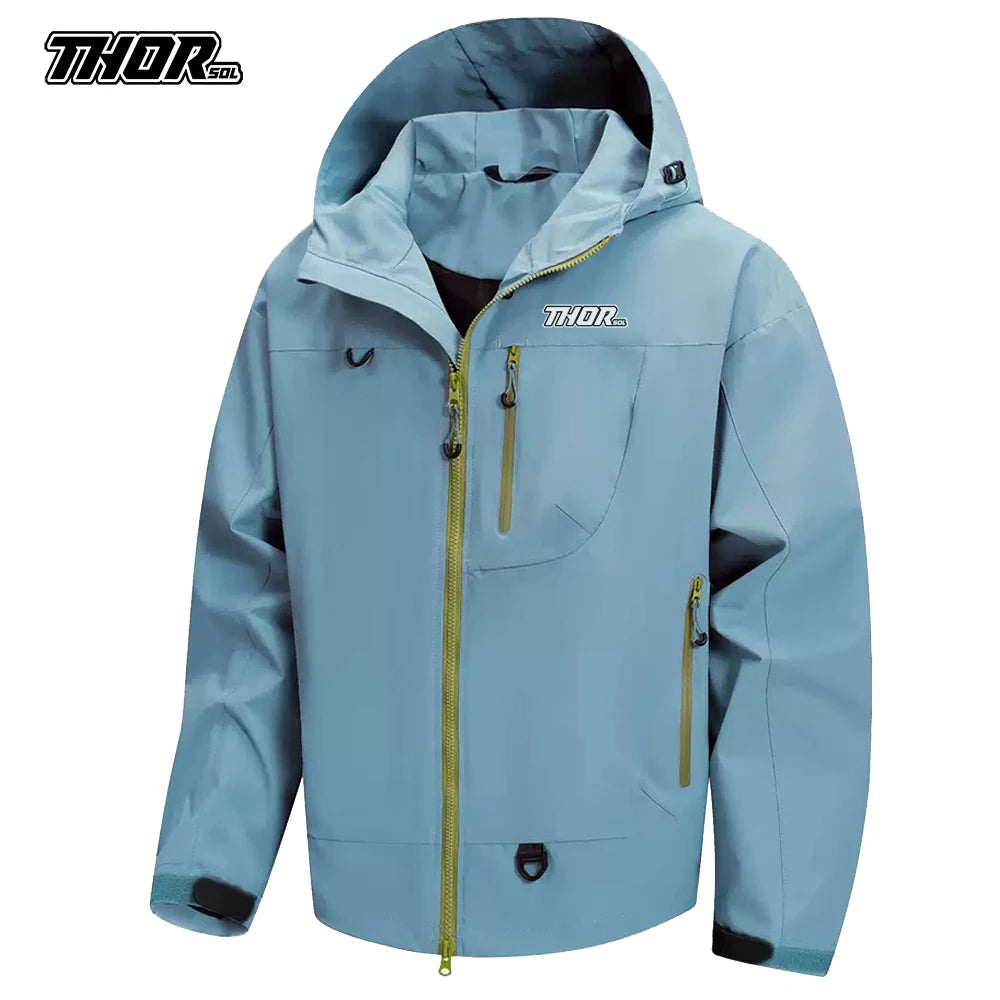 2025 New Raincoat Windbreaker Autumn Men's Mountain Bike Jackets Outdoor Hiking Hooded Coats Men MTB Bicycle Waterproof Clothing