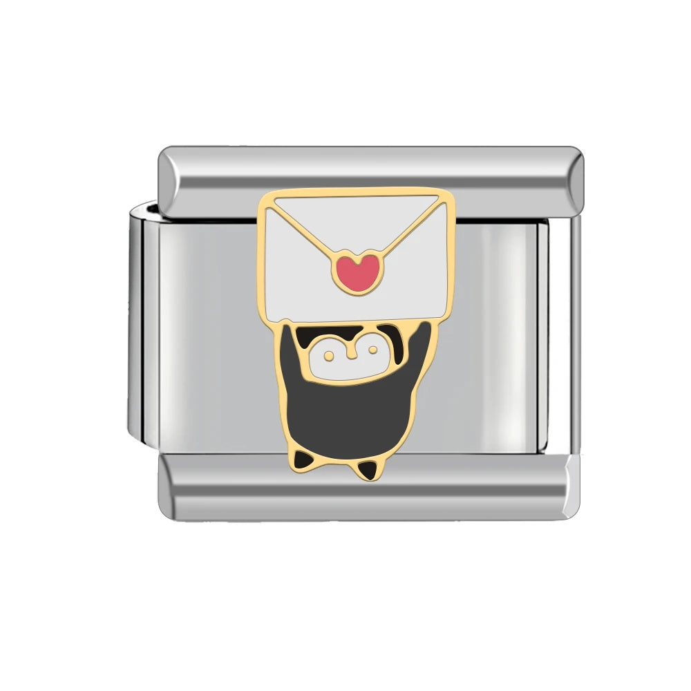 Letters Christmas Stockings Bags Skulls Rose Style Italian Style Link Charm (Fits 9mm Stainless Steel Bracelet) Jewelry Making D