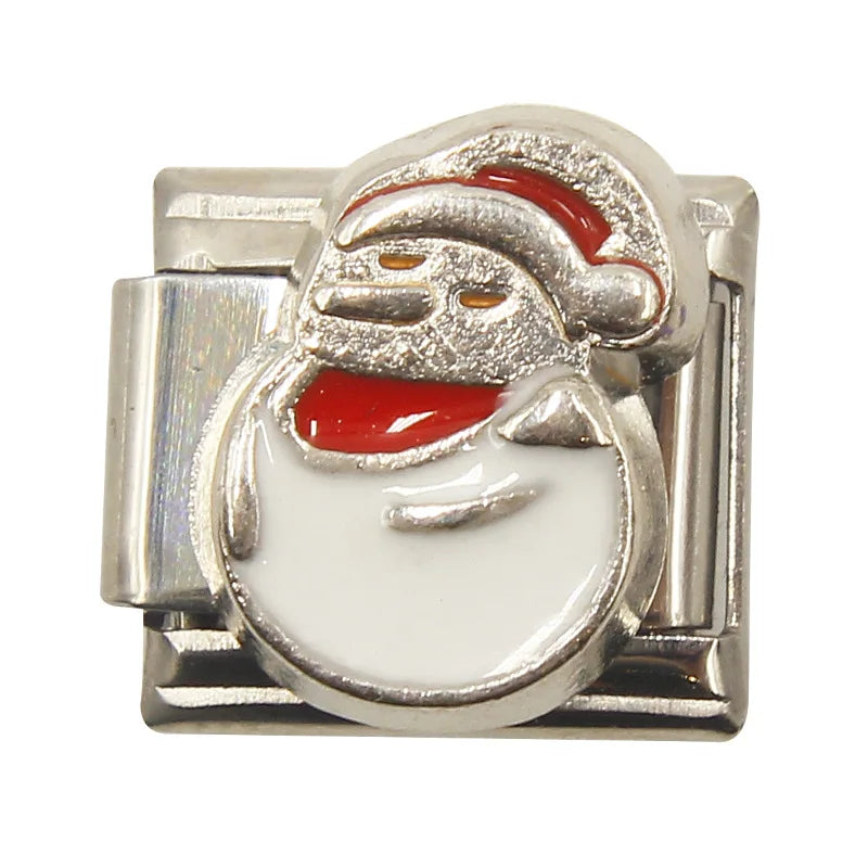 Mixed Charms Italian Link Charms Fits 9mm Stainless Steel Bracelet Jewelry Making DIY Watermelon Lamb Panda Decoration