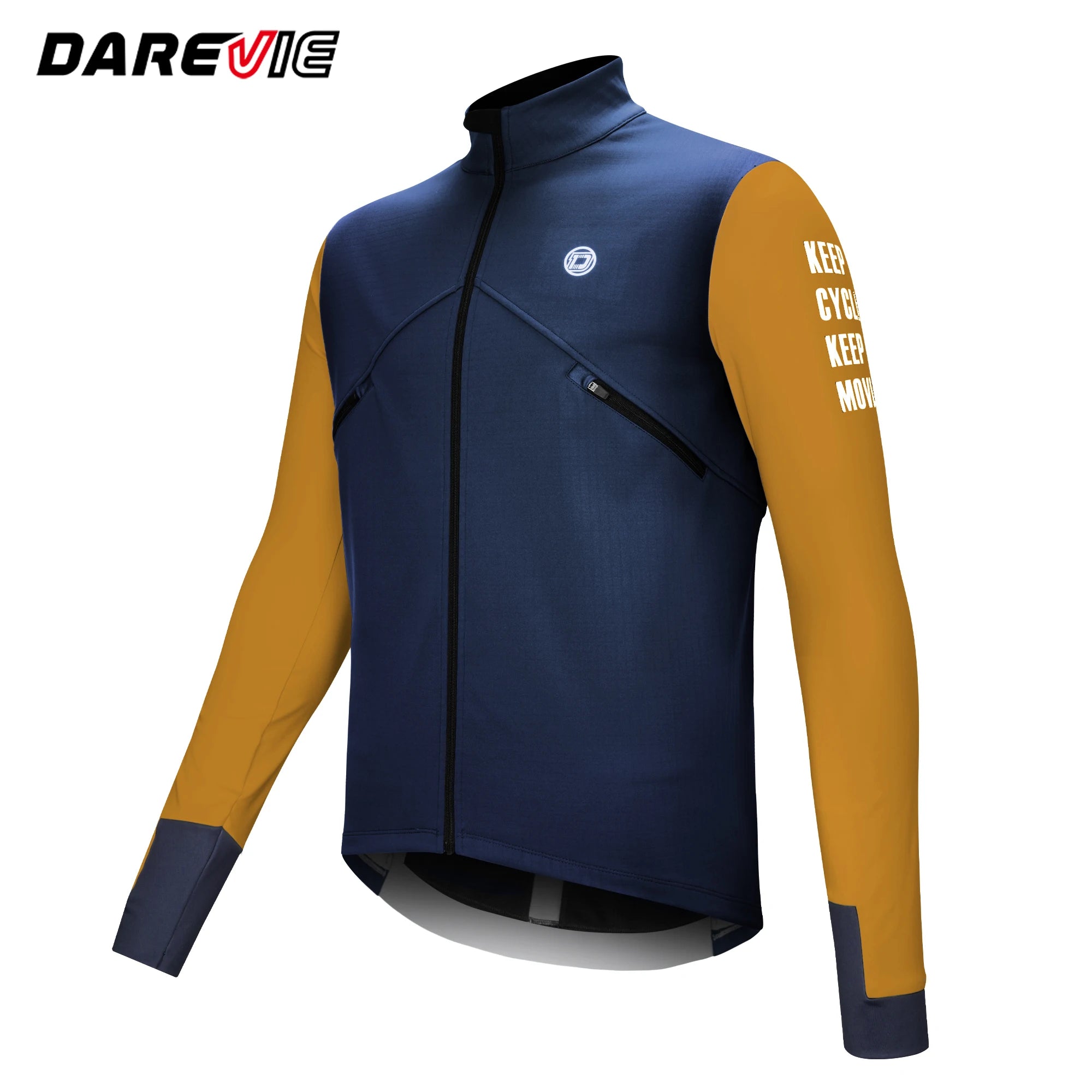 DAREVIE Cycling Men's Jacket WindProof Fleece Pro Cycling Jackets Longsleeve Warm Soft Brushed Pro Breathable Bicycle Clothing