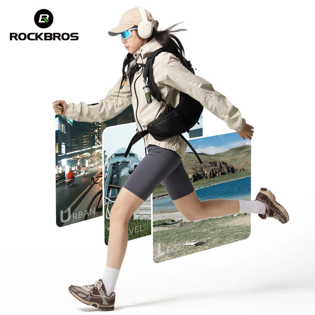 ROCKBROS Waterproof Cycling Jacket Raincoat Waterproof Breathable Outdoor Sport Windbreaker Cycling Hiking Men Women EUR Size