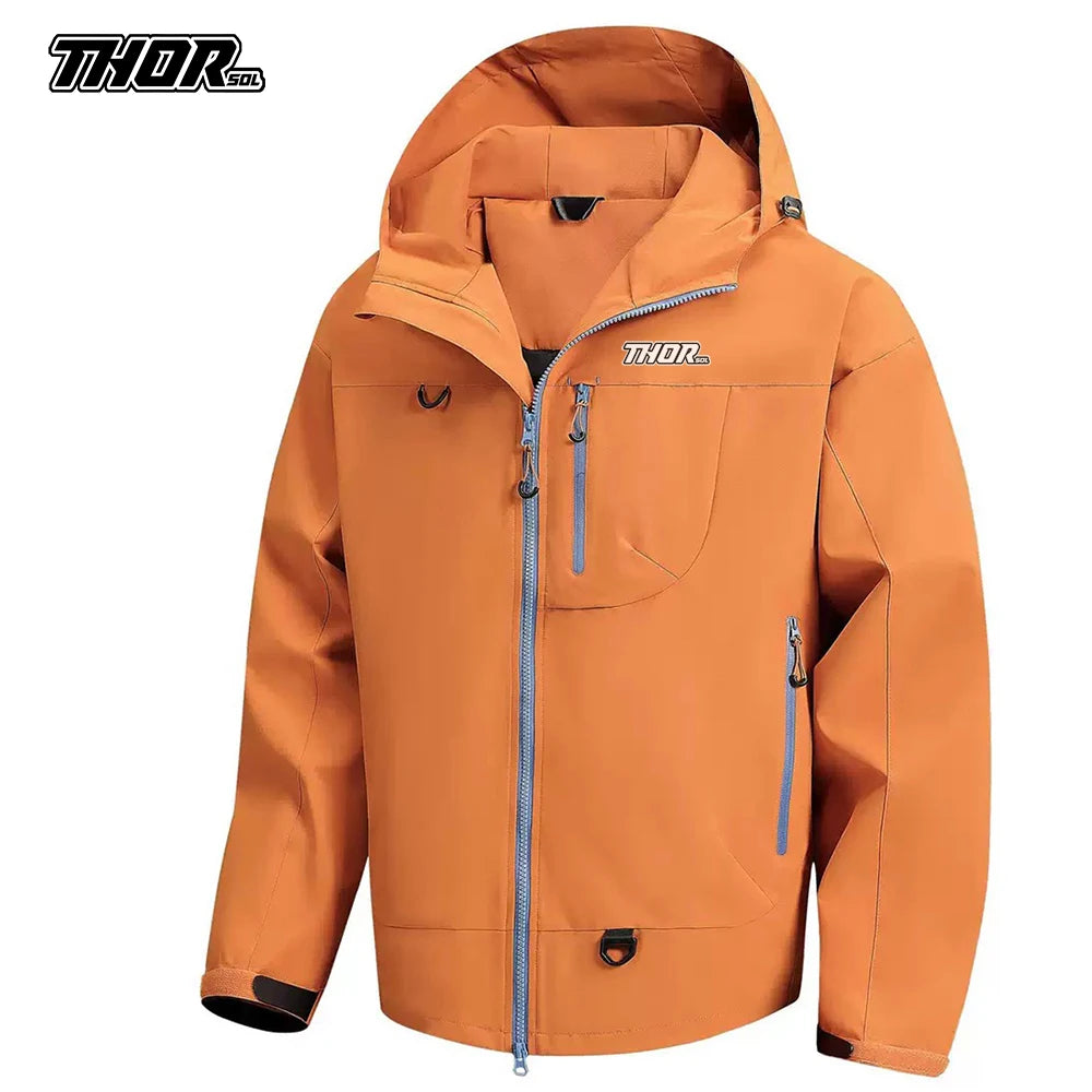 2025 New Raincoat Windbreaker Autumn Men's Mountain Bike Jackets Outdoor Hiking Hooded Coats Men MTB Bicycle Waterproof Clothing