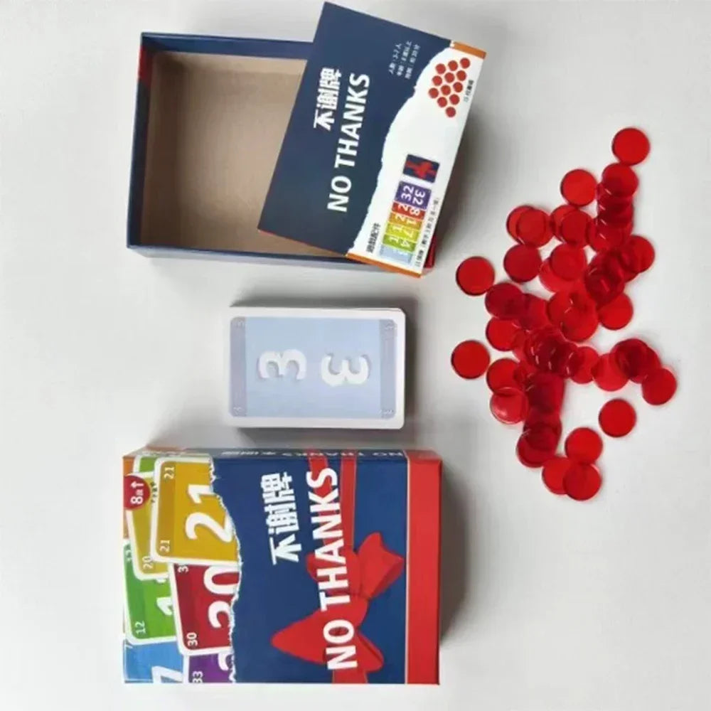 No Thanks Board Game Fun Card Game for All Ages Promotes Laughter and Family Entertainment