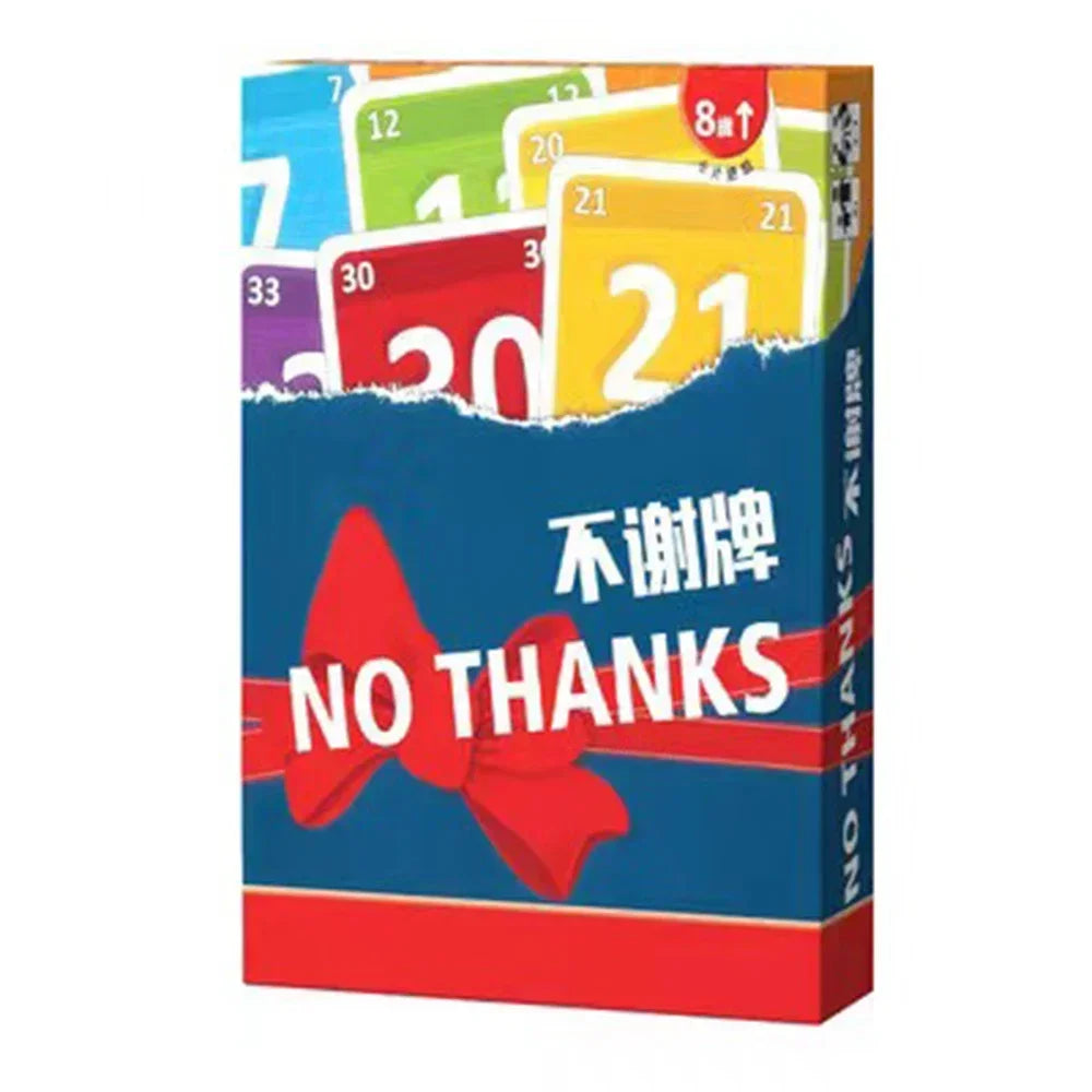 No Thanks Board Game Fun Card Game for All Ages Promotes Laughter and Family Entertainment