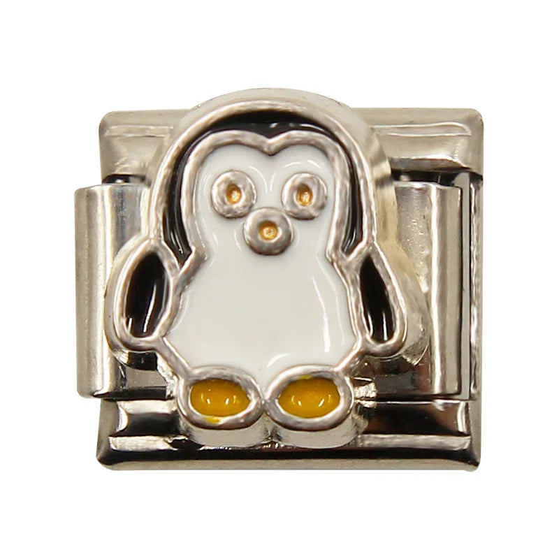 Mixed Charms Italian Link Charms Fits 9mm Stainless Steel Bracelet Jewelry Making DIY Watermelon Lamb Panda Decoration