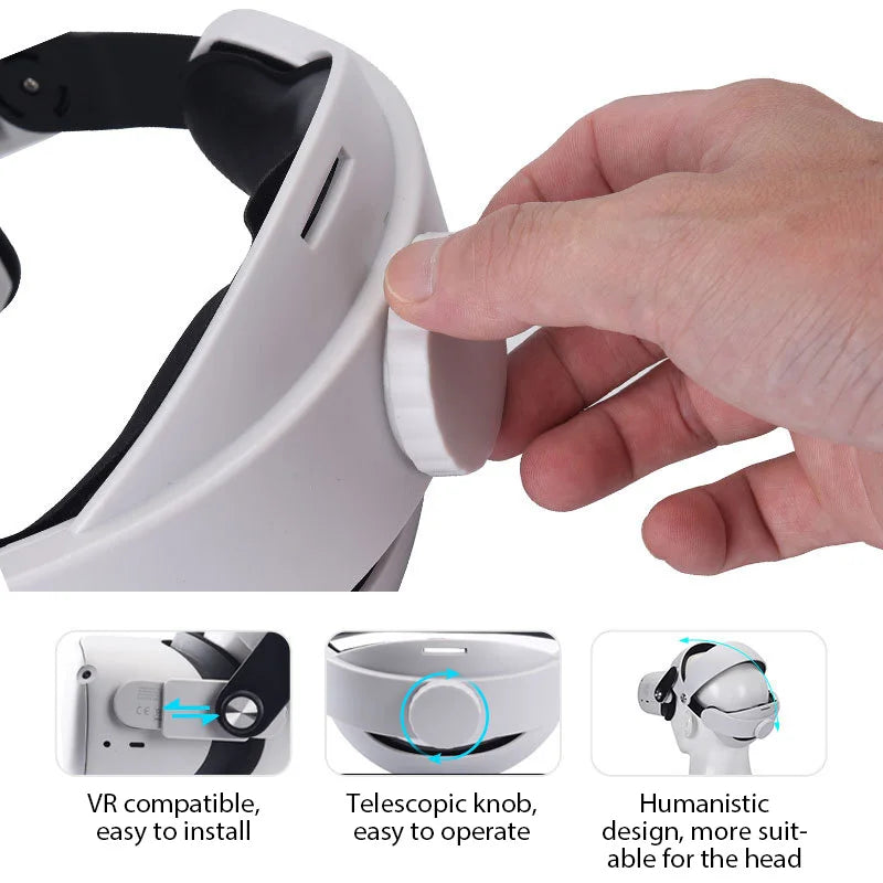 Adjustable Head Strap For Oculus Quest 2 VR Headwear Glasses Adjustable Improve Comfortable And Replaceable Headwear Accessorie