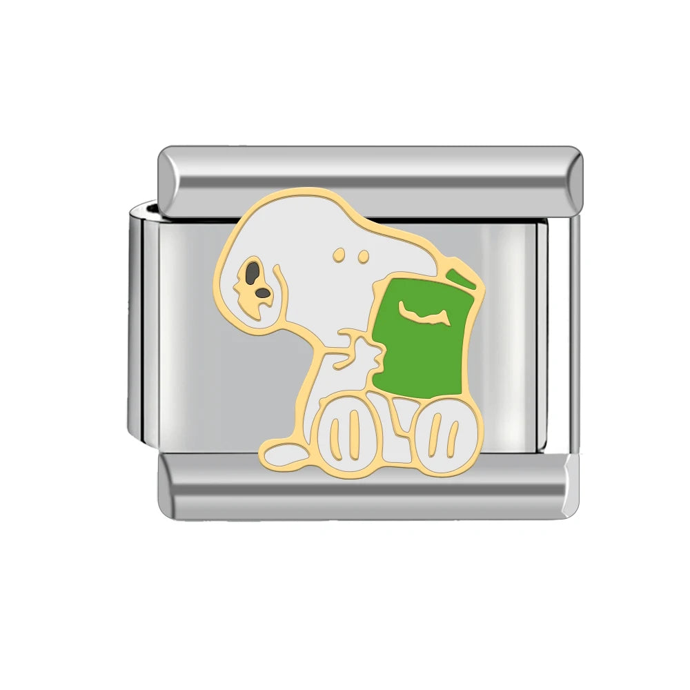 Letters Christmas Stockings Bags Skulls Rose Style Italian Style Link Charm (Fits 9mm Stainless Steel Bracelet) Jewelry Making D