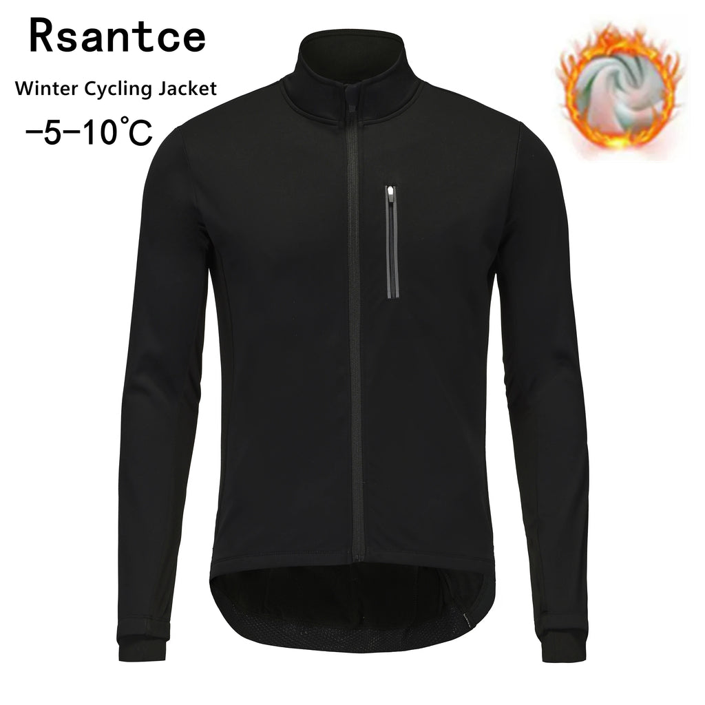 Rsantce 2024 Winter Cycling Jacket Outdoor Warm Fleece Coat Thermal Bike Jacket Mtb Bicycle Jersey Weatherproof Windbreaker 자켓