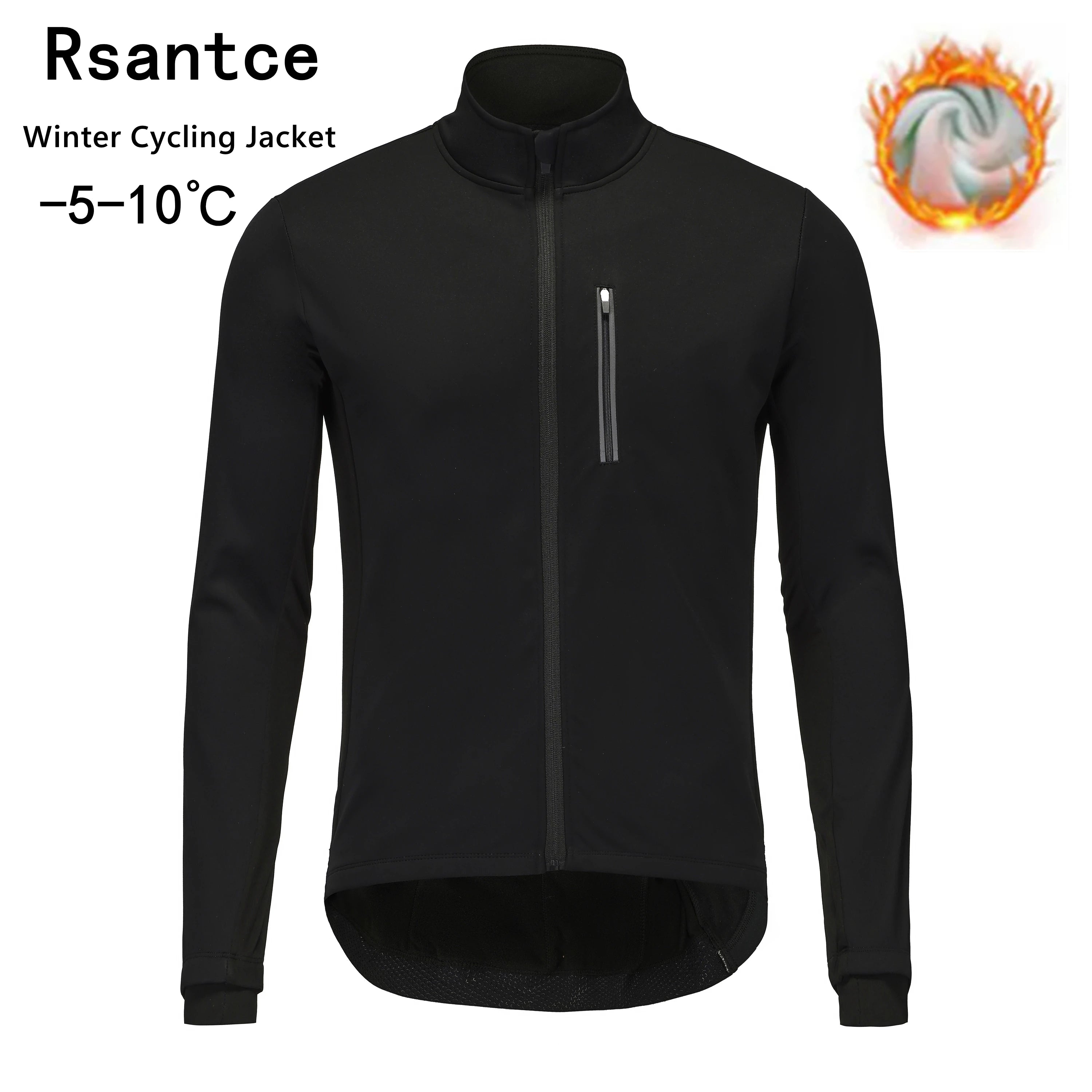 Rsantce 2024 Winter Cycling Jacket Outdoor Warm Fleece Coat Thermal Bike Jacket Mtb Bicycle Jersey Weatherproof Windbreaker 자켓