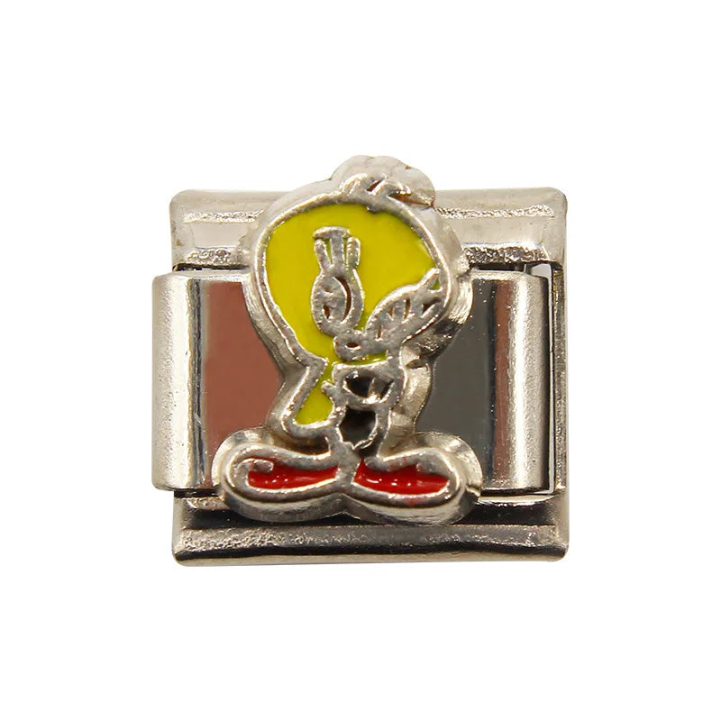 Mixed Charms Italian Link Charms Fits 9mm Stainless Steel Bracelet Jewelry Making DIY Watermelon Lamb Panda Decoration