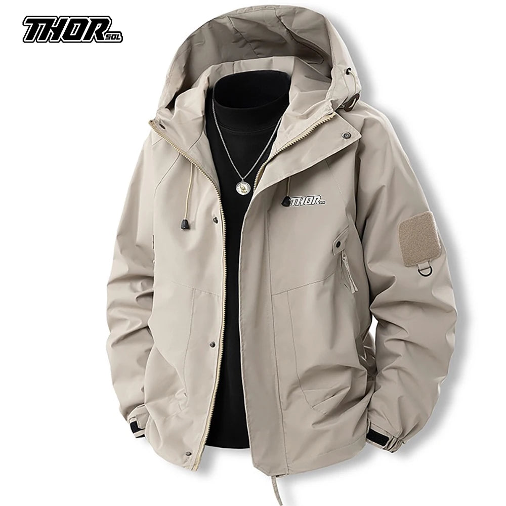 2025 New Raincoat Windbreaker Autumn Men's Mountain Bike Jackets Outdoor Hiking Hooded Coats Men MTB Bicycle Waterproof Clothing