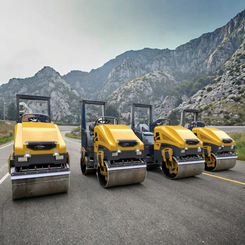 2 Ton 2000 KG Vibrating Compaction Ride-on Hydraulic Road Roller Asphalt Soil Pavement Compactor with Engine Core Component