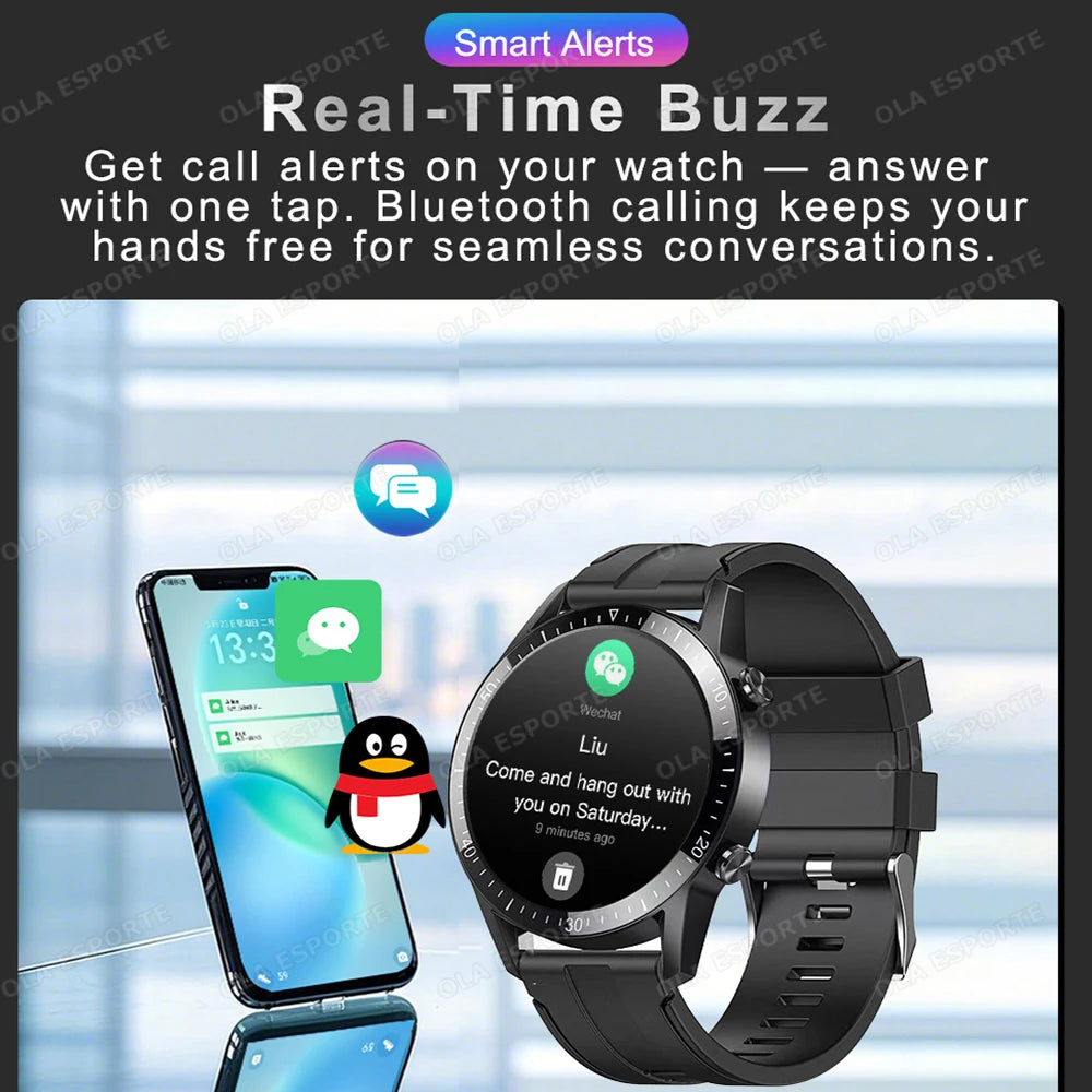 ECG+PPG Bluetooth Call Smart Watch Men Laser Health Blood Pressure Fitnes Sports Watches Man Sports Waterproof Smartwatch+Box