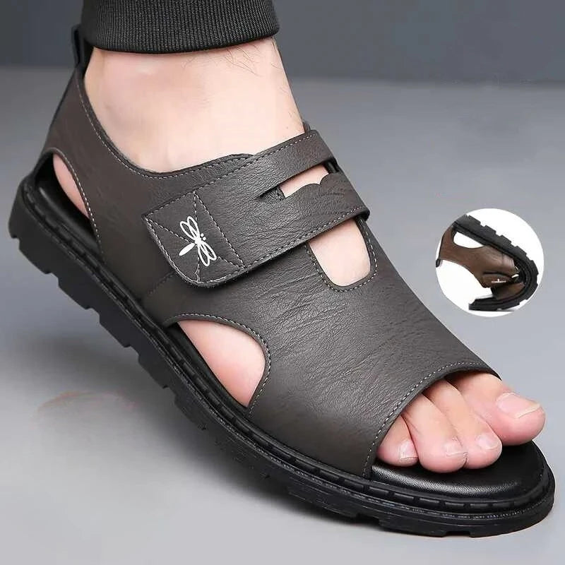 New Men's Sandals Fashion Brand Roman Sandals for Men Soft Bottom Comfortable Beach Shoes High Quality Leather Men Casual Shoes